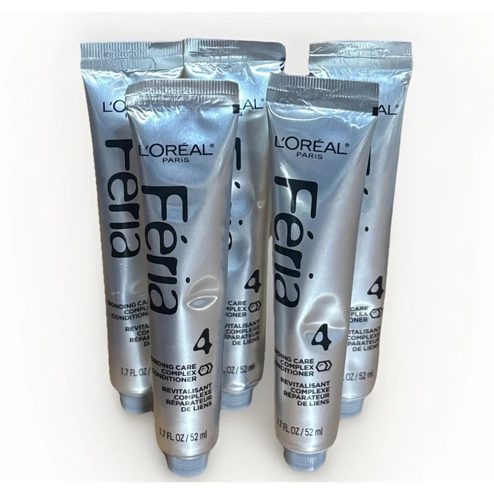 Lot Of 5 Loreal Feria Bonding Care Complex After Color Conditioner - 1.7oz Ea